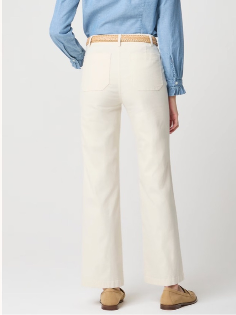 NWOT J. Crew Lizzie Wide-Leg Pant in Cream - Picture 3 of 8